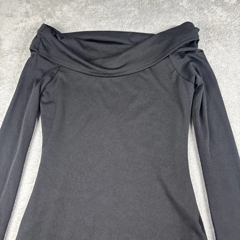 Lioness Black Ruched Bodycon Stretch‎ Long Sleeve Mini Dress Sz M NWT